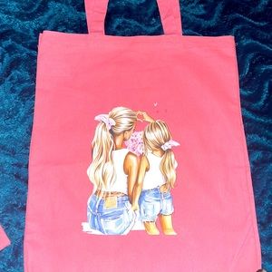 Mother/daughter tote bag, large